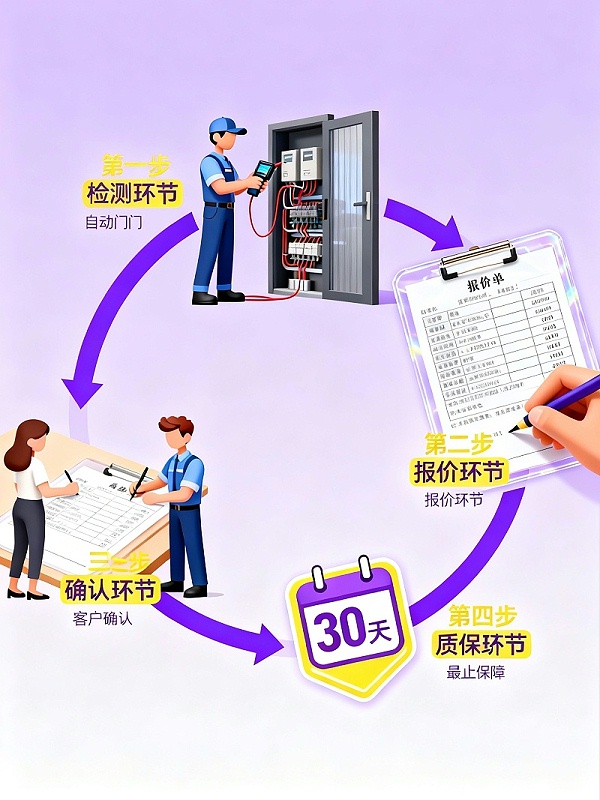 四步維修流程圖無(wú)水印