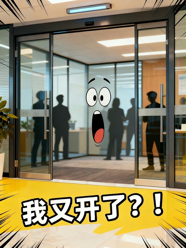 去水印驚訝玻璃感應門