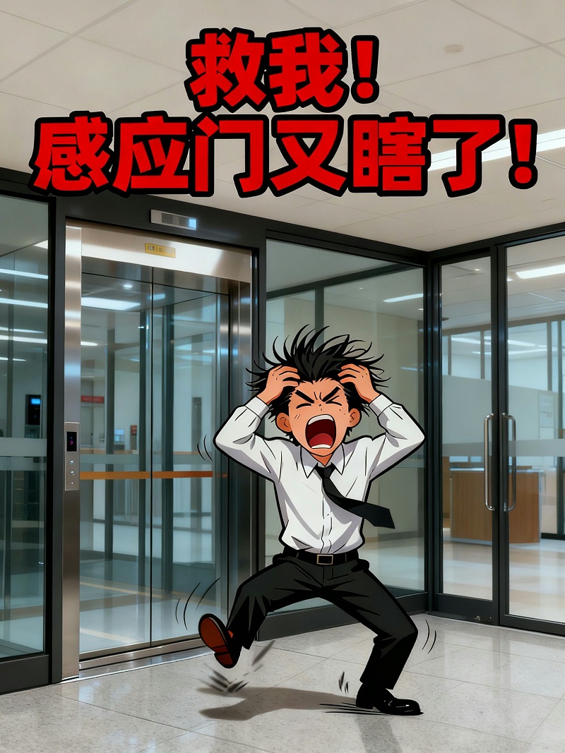 抓狂上班族自動門無水印