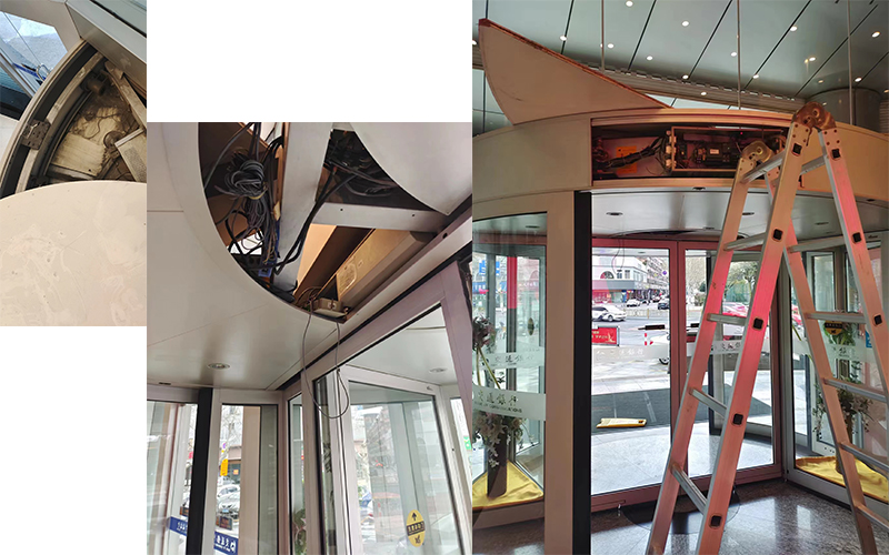 旋轉門保養-泰州銀行旋轉門煥新記