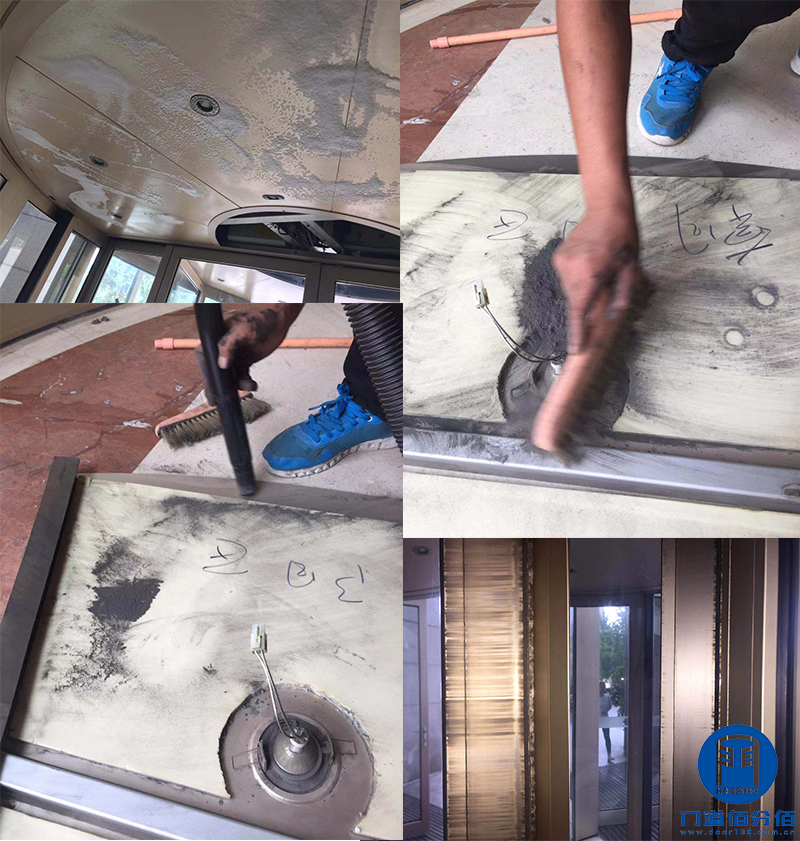 北京市某塔樓進(jìn)出口凱必盛（KBB）旋轉(zhuǎn)門定期大保養(yǎng)服務(wù)保養(yǎng)清潔