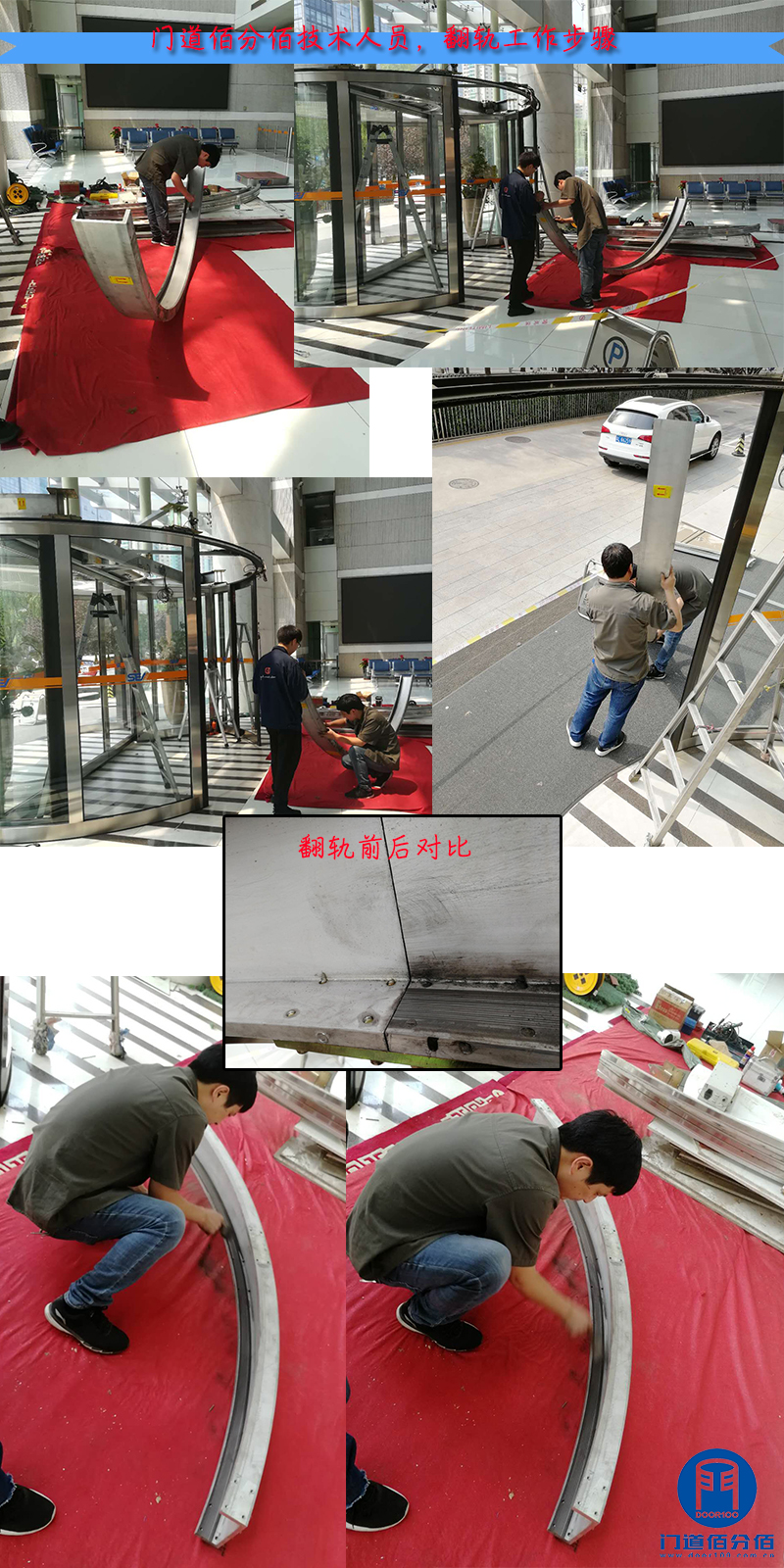 門道佰分佰技術人員翻軌工作步驟