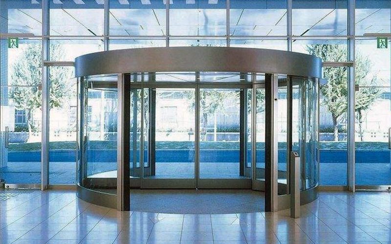 電動旋轉門門扇旋轉運行不停故障維修