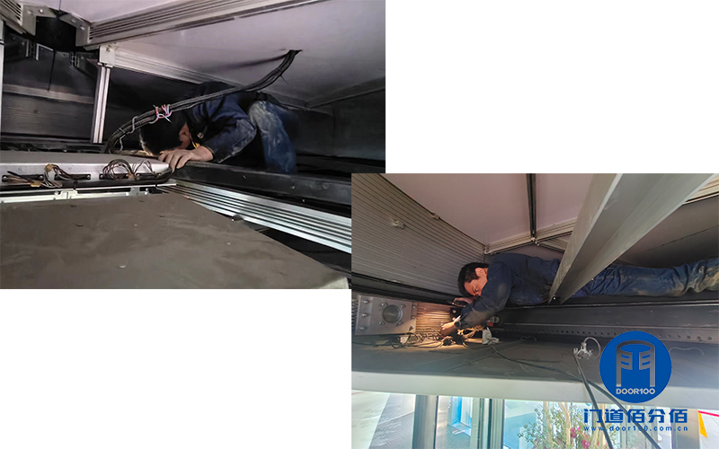 北京某公司辦公樓自動旋轉門中間平移門維修服務