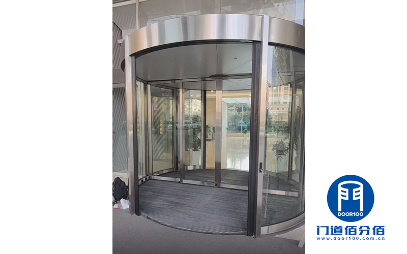 國家電網辦公樓自動兩翼旋轉門防夾傳感器維修更換案例