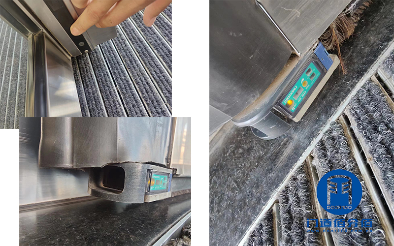 國家電網辦公樓自動兩翼旋轉門防夾傳感器維修更換案例