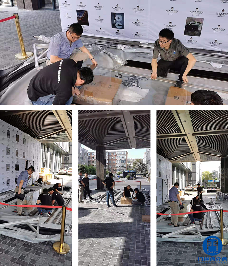 北京某酒店旋轉門門區以舊換新改造服務案例