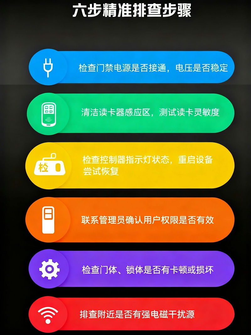 門禁六步排查無水印